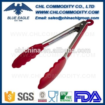 Wholesales Stainless Steel Tongs with Silicone Tips