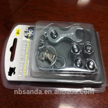 Valve cap with customized logo and spanner