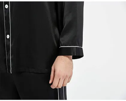 Men's Pajamas Pants Sets Silk 19 Momme Sleepwear