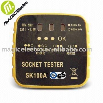 Flame-retardant Socket Tester with ABS Housing, GS Approved