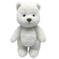 Simpatico orsacchiotto bianco in piedi seduto peluche giocattolo