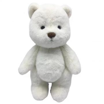 Cute white teddy bear standing sitting plush toy