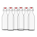 Glass Wine Bottles with Lids Flip Stopper 16OZ
