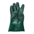 Green PVC chemical gloves 11''