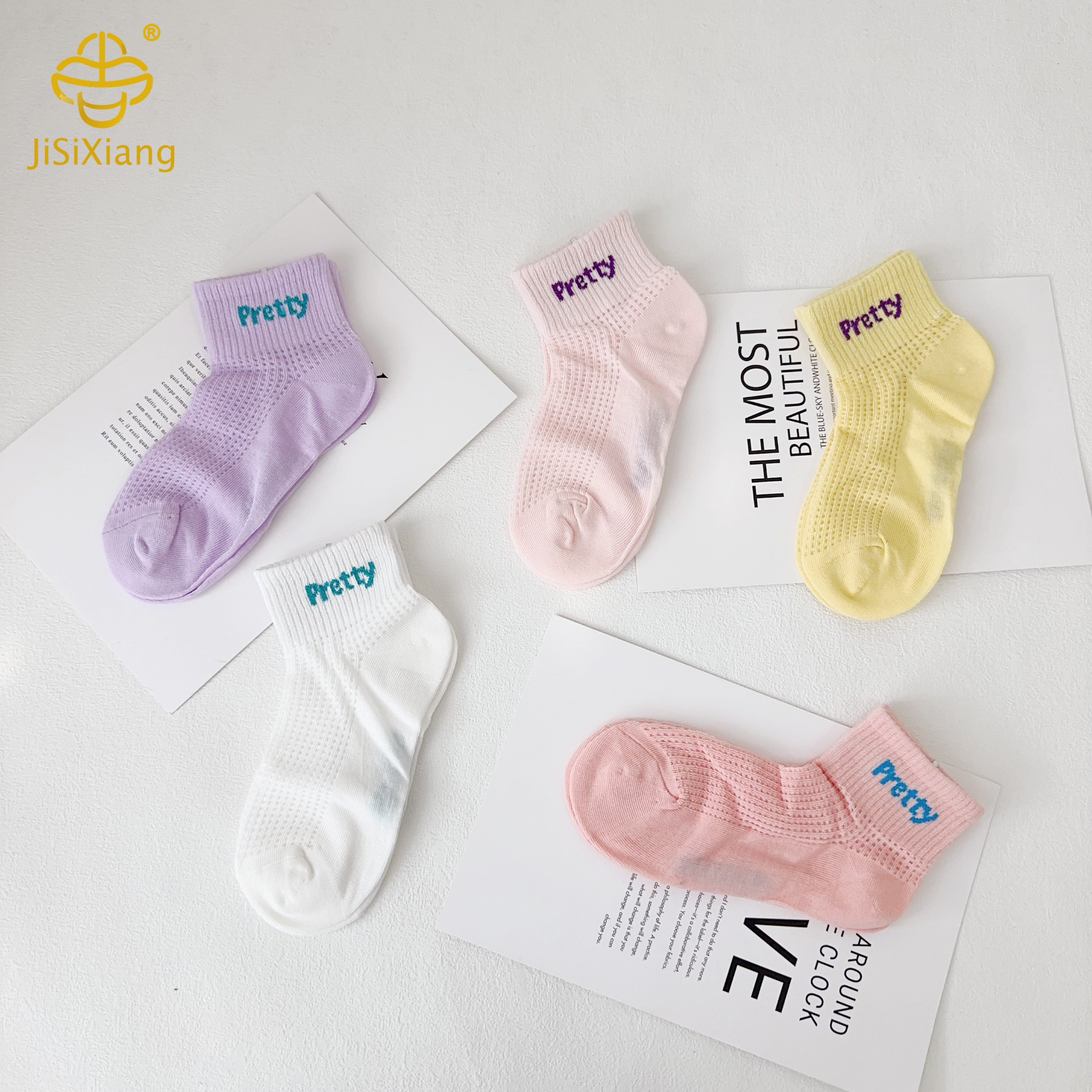 Korean version letter socks for girls