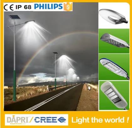 High efficiency CREE Philips led 135lm/W solar led street lights