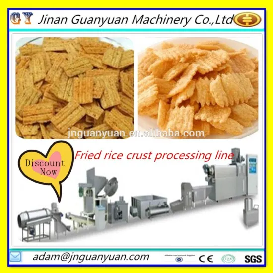 Twin screw rice crust snack food extruder/processing machine