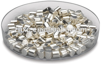 coating processing industries 3*3 mm high Purity 99.99% Ag silver pellet
