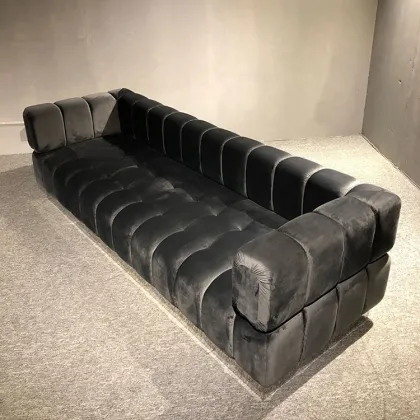 Red velvet sofa 45 High Density Foam Single Velvet royal Sofa Cover With Solid Wood frame