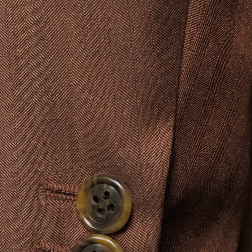 Elegant Slim Fit Bespoke Wool Brown Business Suits