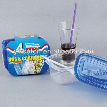 24oz/709ml plastic food container with lid