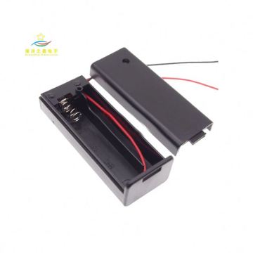 مربع حامل البطارية 1.5V AA مع مفتاح التشغيل وتوضيح الأسلاك
