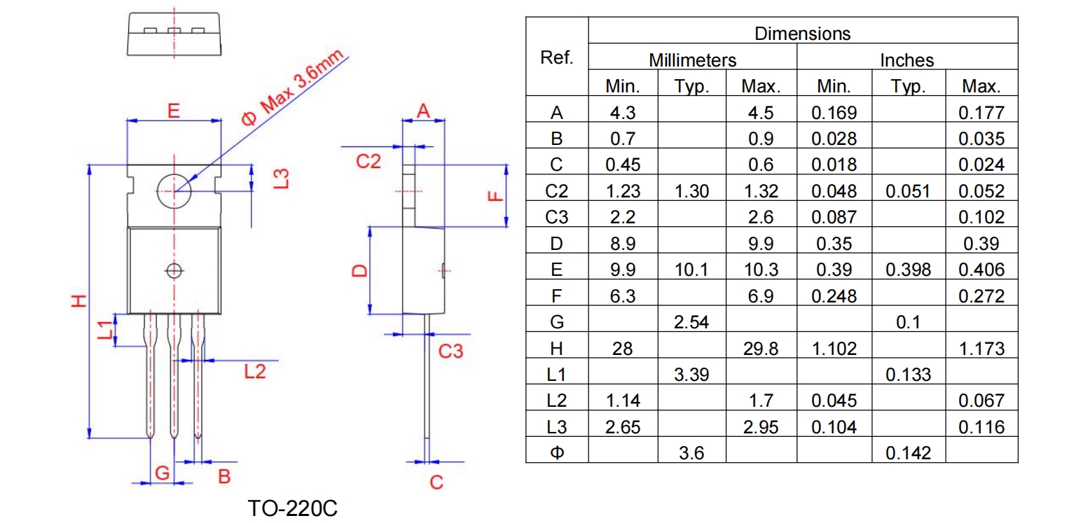 YZPST-TYN616 TO-220C