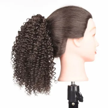 Short Afro Kinky Curly Ponytail Synthetic Drawstring Puff Ponytail Clip in Hair Extensions for African American
