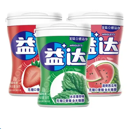 Yida Sugar-Free Xylitol Chewing Gum, 56g, Variety of Tastes (Mint & Fruity), Bottled