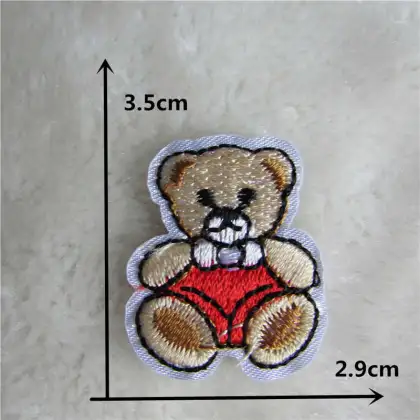 Cartoon cute little bear chenille embroidery patches