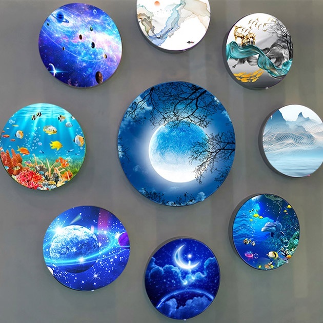 round fabric light box