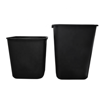 Hot Selling 41 Quart Black Plastic Rectangular Commercial Trash Can for Home Kitchen
