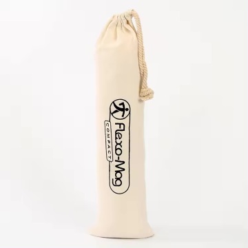 Linen Long Canvas Fabric Wine Bottle Dropstring Bag