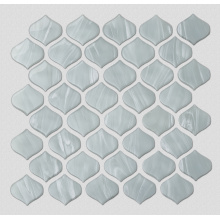 Piastrelle per la foglio del backsplash del mosaico di vetro bianco