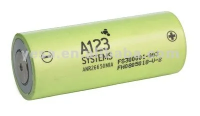 Non phosphate A123 Battery Cell 2.5Ah 26650