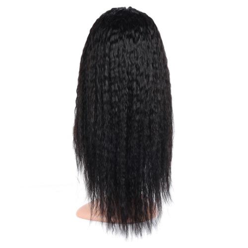 100% HUMAN HAIR LONG SIZE LACE FRONT WET N WAVY WIG