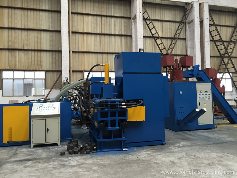 Horizontal Scrap Steel Chips Briquetting Machine Press