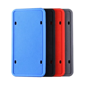 Silicone License Plate Frame - Black Rust-Proof Car Bracket Holder for USA