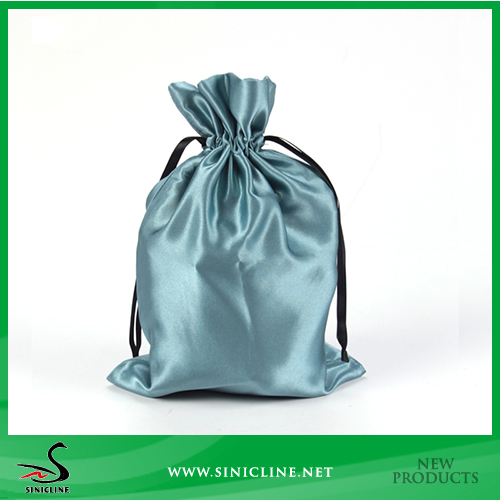 Sinicline Customized High Quality Satin Drawstring Bag for Jewelry and Other Gift Packing