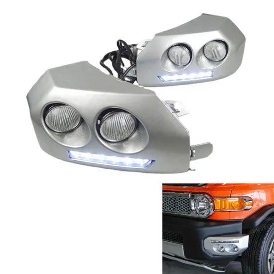 Black/White Fog Lamps for HW 4x4 Offroad Pickup Car - Compatible with FJ Cruiser 2007-2020