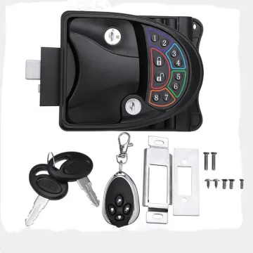 Keyless Entry RV Door Lock with Deadbolt and Backlit 65ft Wireless Fobs for RVs and Trailers