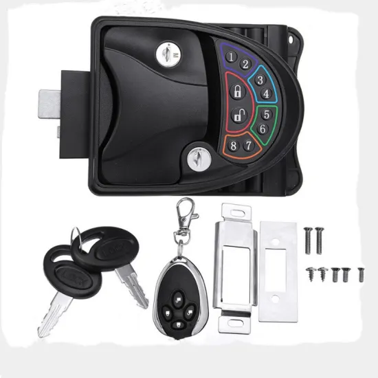 Keyless Entry RV Door Lock with Deadbolt and Backlit 65ft Wireless Fobs for RVs and Trailers