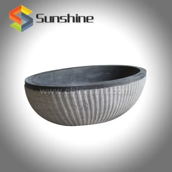 Bluestone Free Standing Oval Shape Stone Bathtub