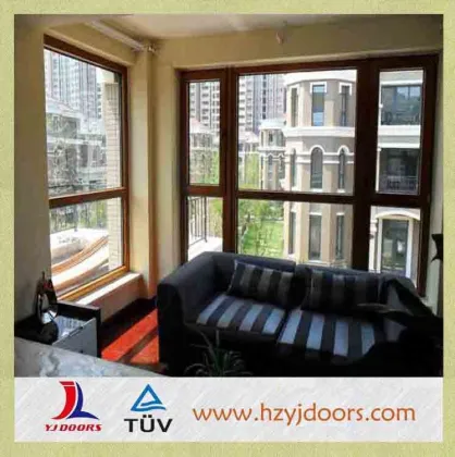 new design,factory direct sell aluminum clad wood window