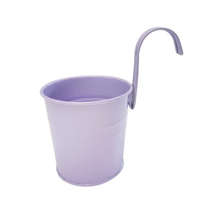 High Quality Purple Metal Hanging Flower Pot