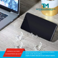Elegante vitrine de telefone acrílico para decoração de pequenas rochas e placas