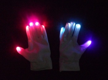 neon latest LED flash festival gloves fashion colorful luminous performing glove glow glove