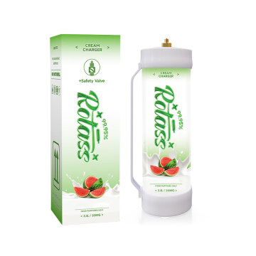 Rotass OEM 3.3L Whipping Cream Cylinder Dessert Tools: 2000g Watermelon Flavor Cream Charger with Safety Valve