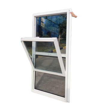 WEIKA White PVC Double Hung Vinyl Windows for Apartments, Villas, Hotels, and Offices