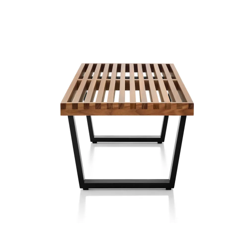 Nelson Style Platform Mid Century Solid Wood Bench