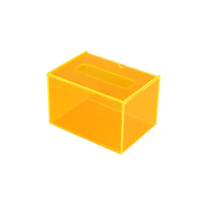 Modern Simple Semi-Transparent Orange Acrylic Tissue Box