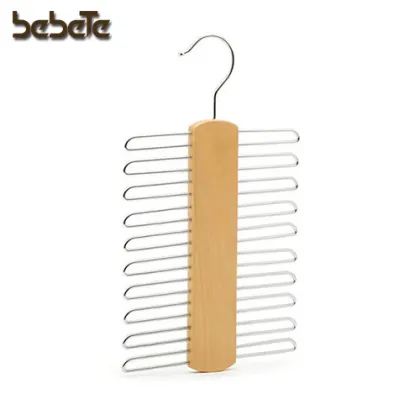 Wooden Shoe Hanger with 4 Hooks