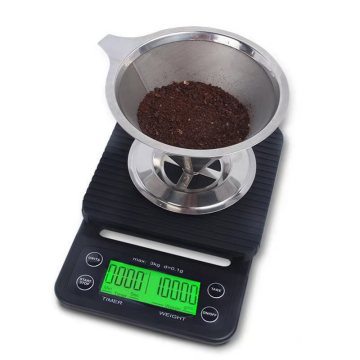 Mini Digital Coffee Scale with Electronic Timer, 3kg Capacity, Accurate for Barista and Kitchen Use