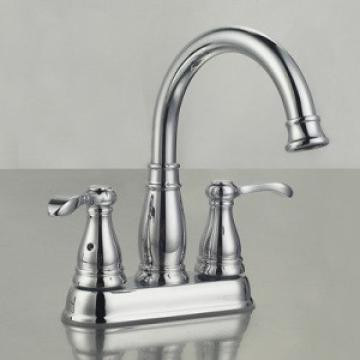 4\ "rubinetti lavabo / rubinetto del bagno con due maniglia con bicromato di potassio placcato