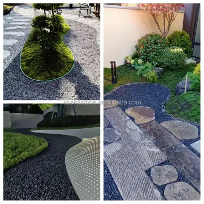 Wholesale Natural Black Tumbled Pebbles and Cobbles