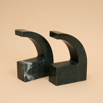 Bookend di pietra di lusso personalizzata: forma del naso di elefante verde per elegante decorazione domestica