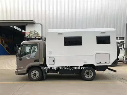 Cross country camping trailer with toilet