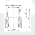 NBR5648 Pasokan Air Upvc Adaptor Perempuan Warna Abu-abu