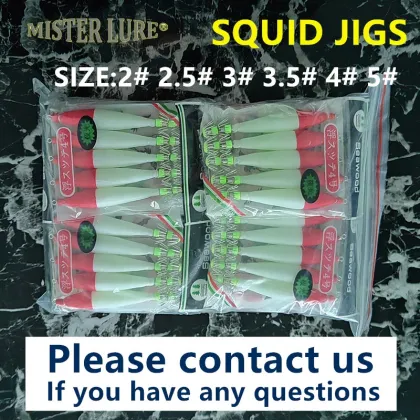 Yozuri Suqid Jig Fishing Lure - Wood Shrimp Squid Hard Bait 10.5cm 6g