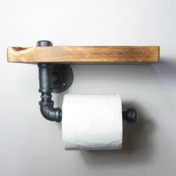 Bathroom Towel Rail and Toilet Roll Holder Set